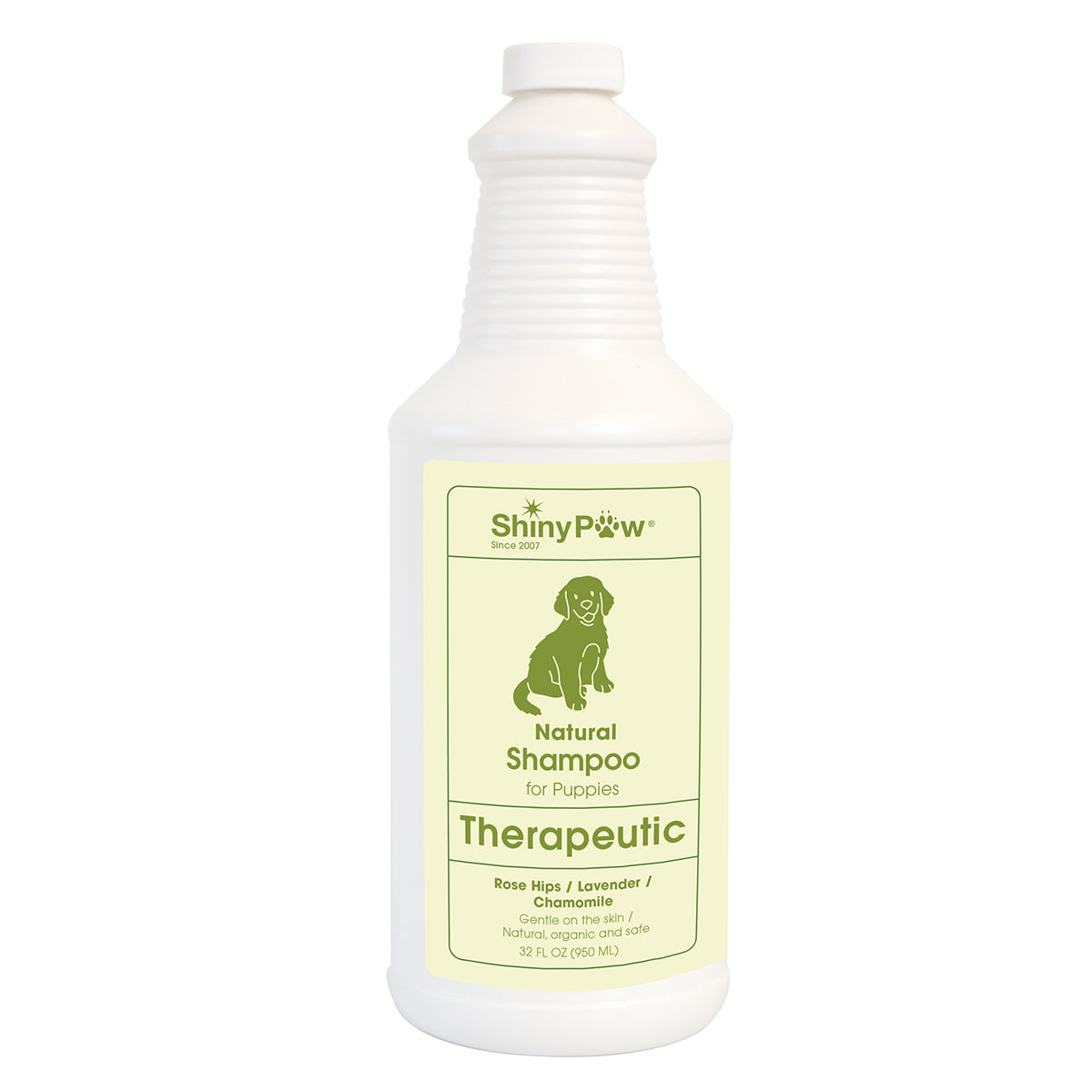 Shiny Paw Natural Therapeutic Shampoo Puppies Rose Hips Lavender Chamomile 32oz