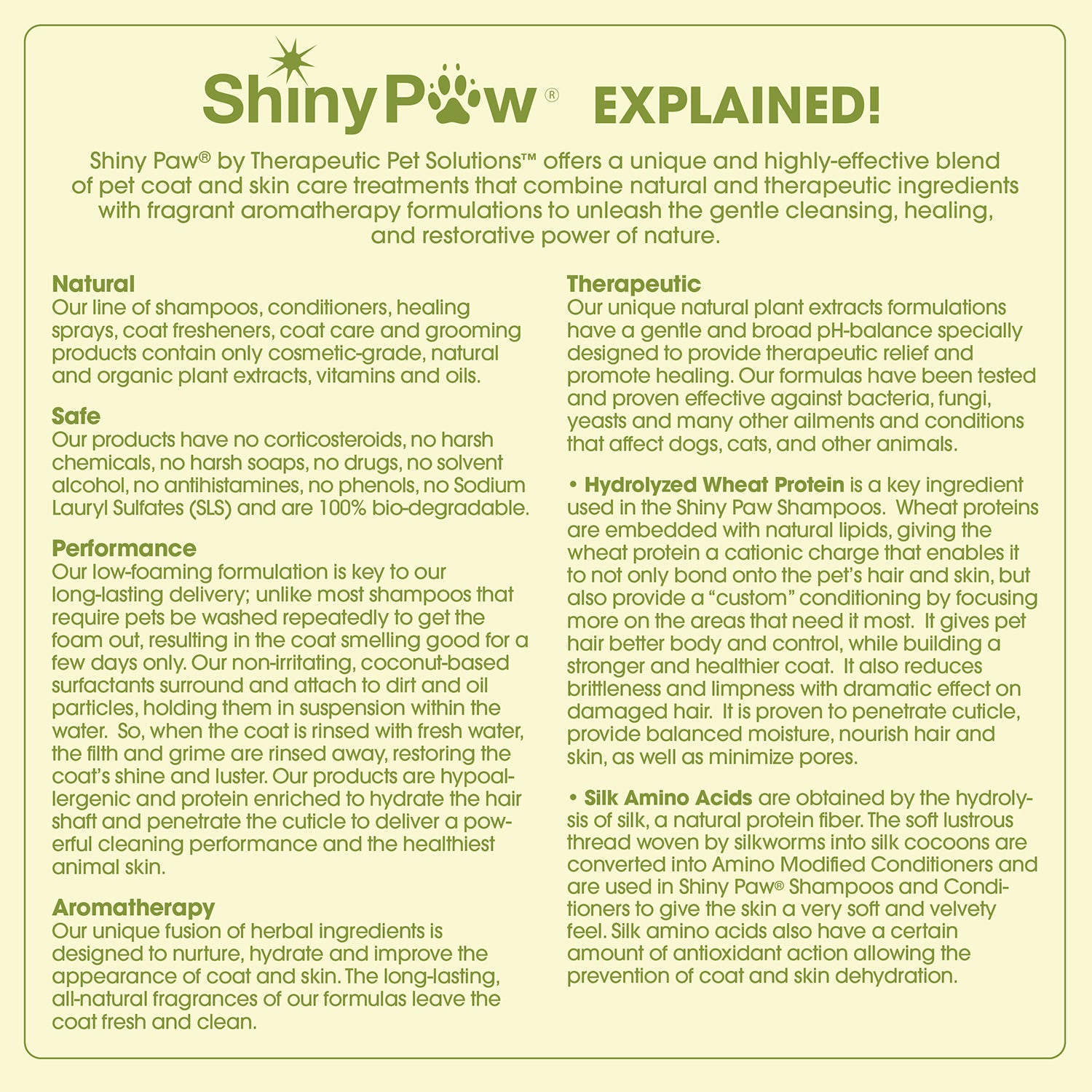 Shiny Paw Natural Therapeutic Puppy Shampoo Rose Hips Lavender Chamomile