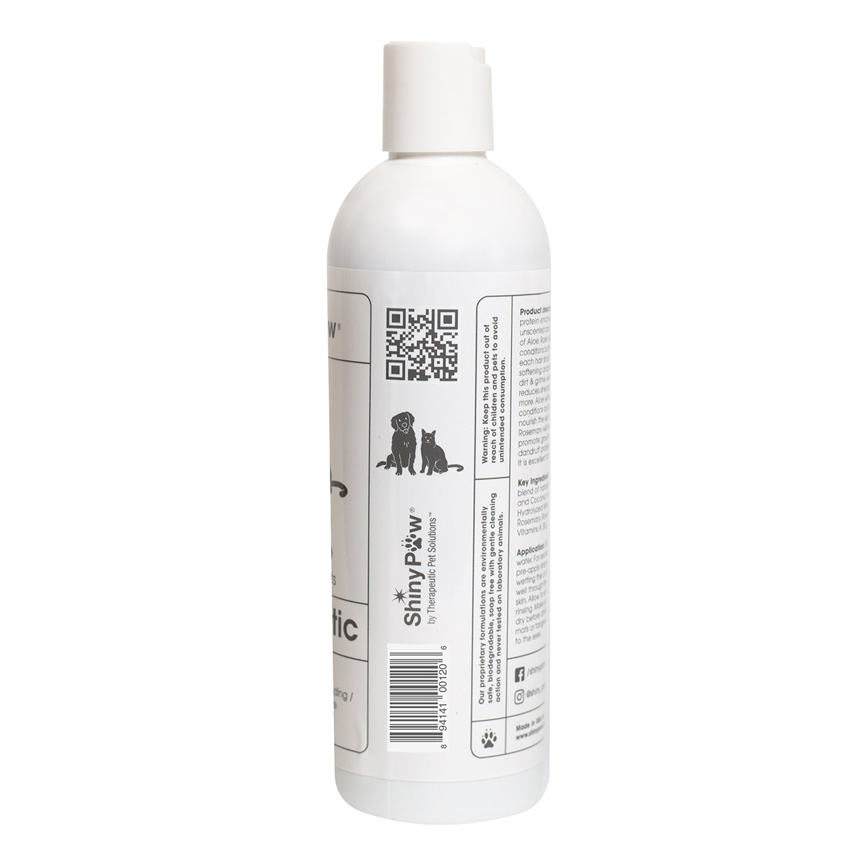 Shiny Paw Unscented Natural Therapeutic Dog Cat Shampoo 16oz