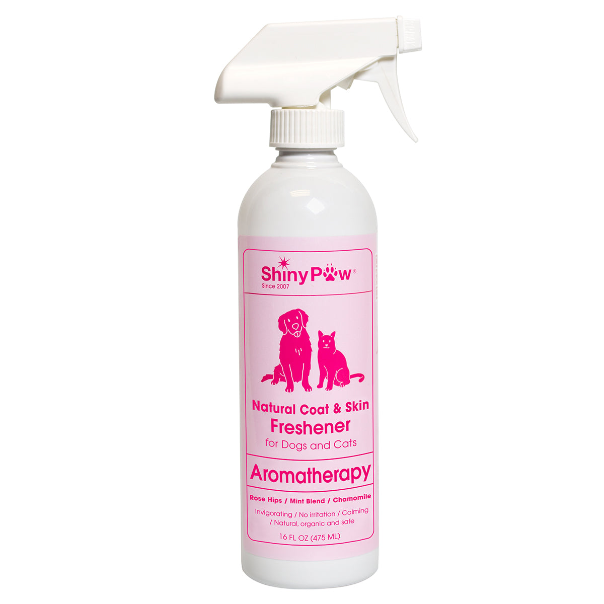 Shiny Paw natural coat and skin freshener spray for dogs and cats 16 oz