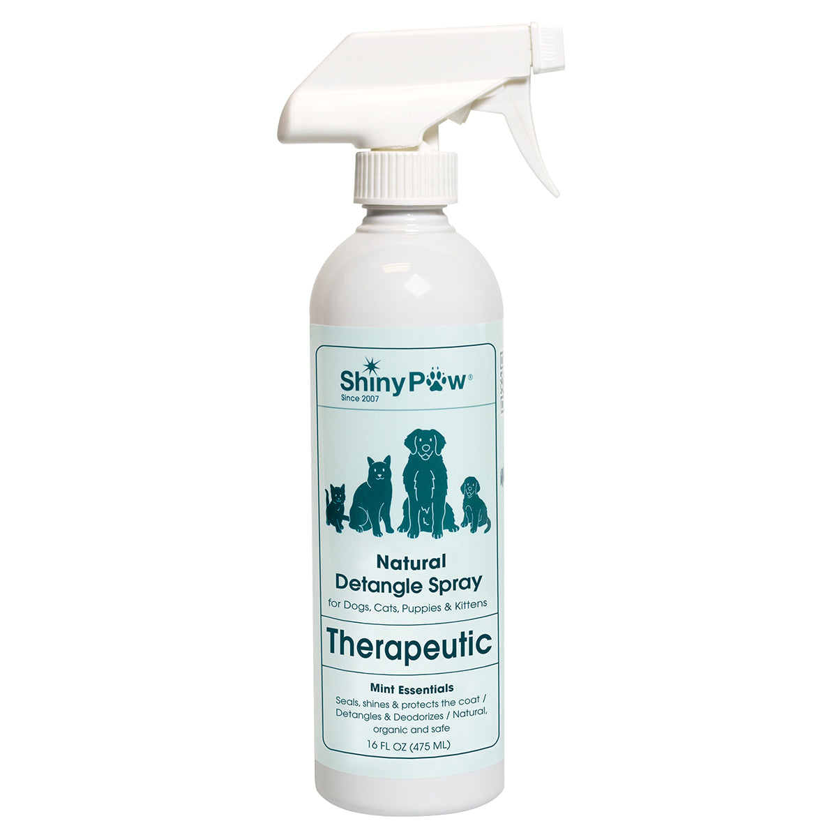Shiny Paw natural Mint detangler spray for dogs and cats 16 oz