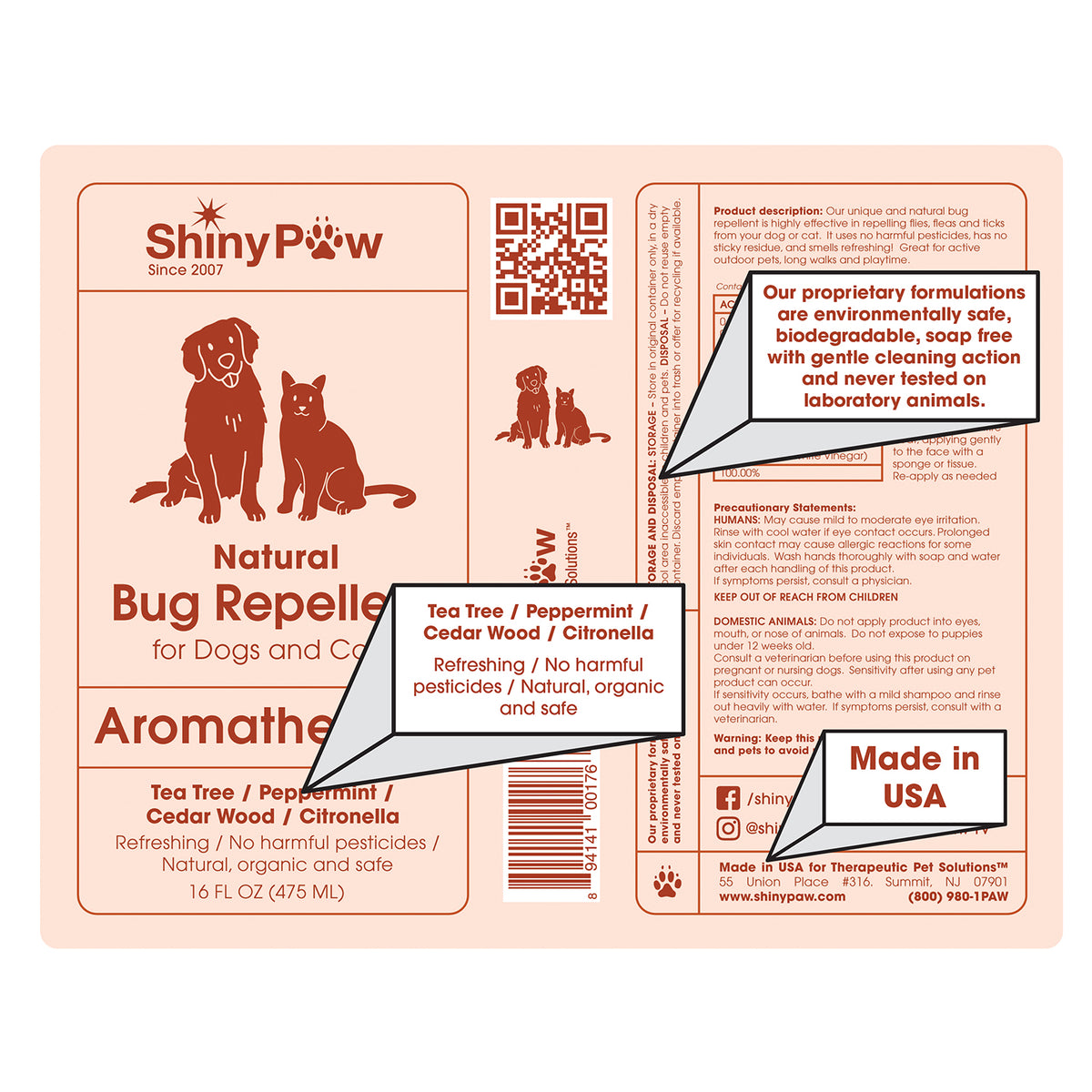 Natural flea repellent spray for outdoor dogs