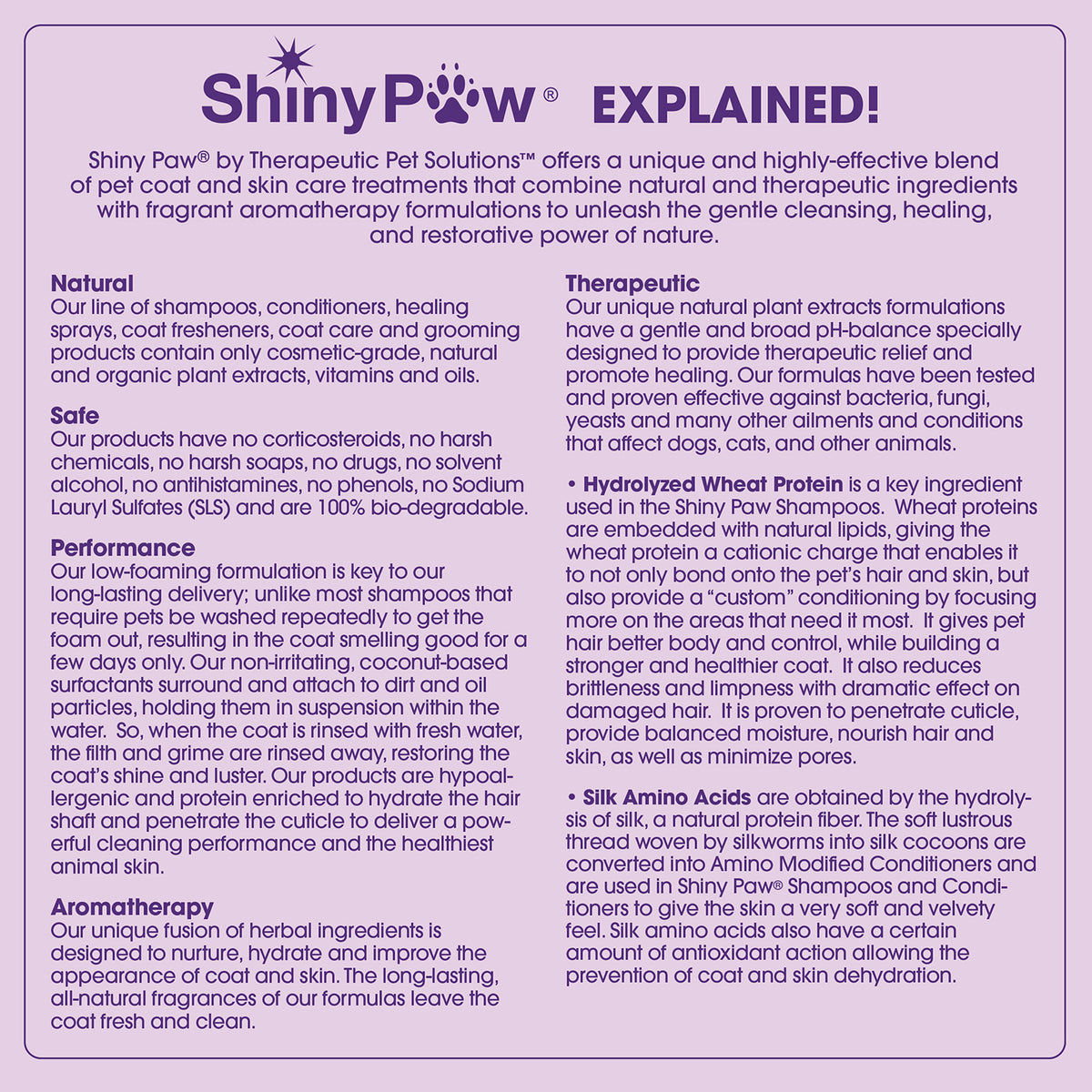 Gentle natural shampoo for adult and senior cats