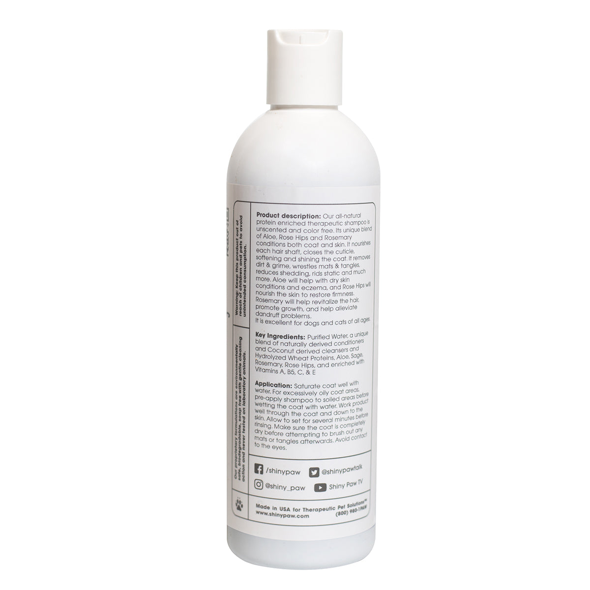 Natural unscented cat shampoo for sensitive skin